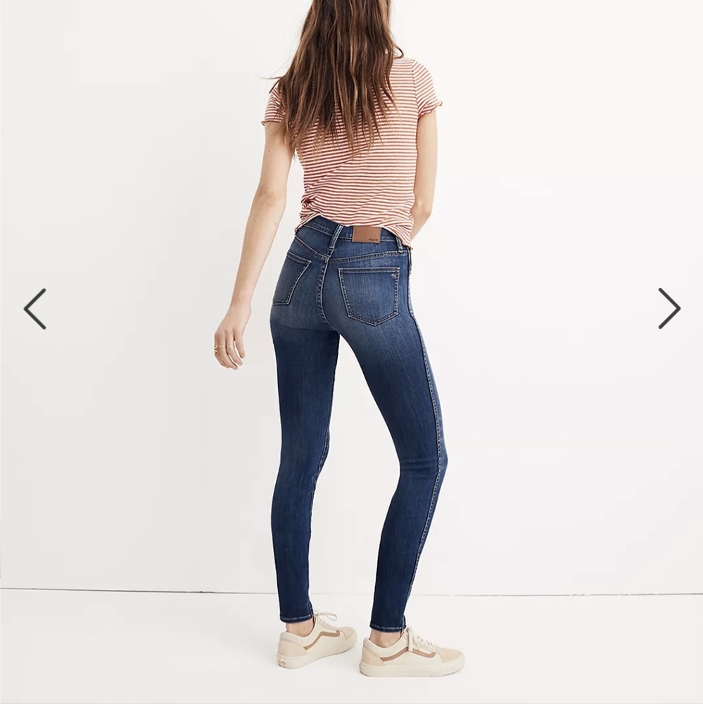 Madewell 10" High-Rise Skinny Jeans in Danny Wash TENCEL (Sz Petite 27)